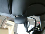 The OEM Renault slide handle fouling the seat
